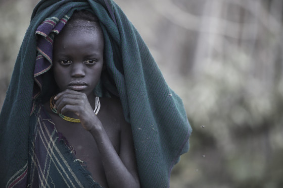 Suri cattle camp in the Omo Valley, Ethiopia