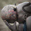 Suri cattle camp in the Omo Valley, Ethiopia