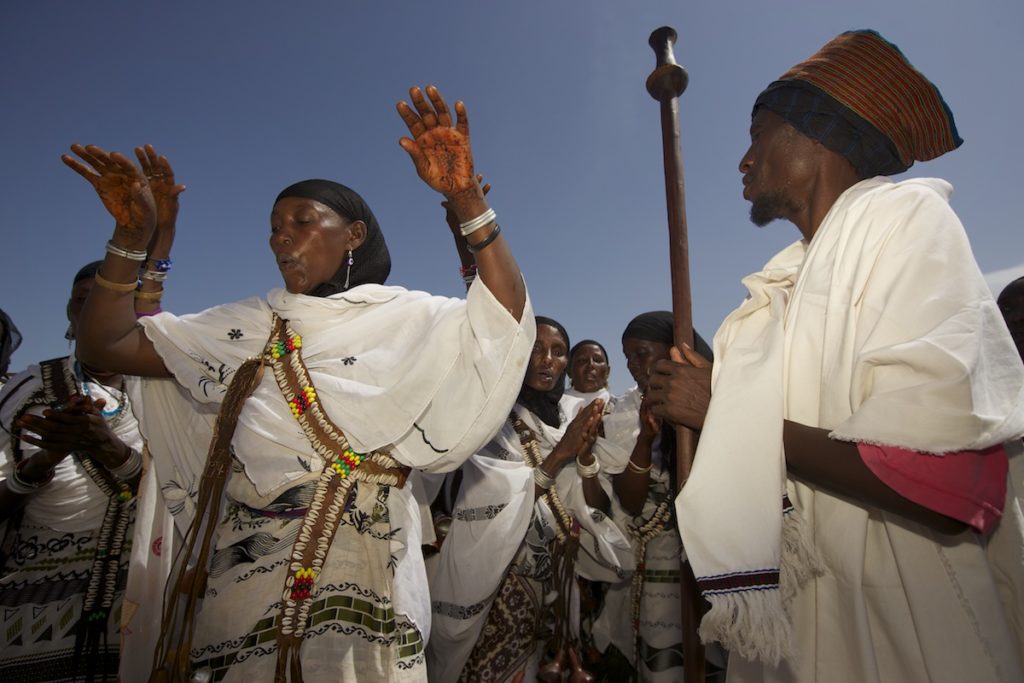 Gabra Tribe singing and dancing at the Turkana Festival, Kenya.
