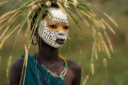 Tribes of the Omo Valley, portrait of a suri girl