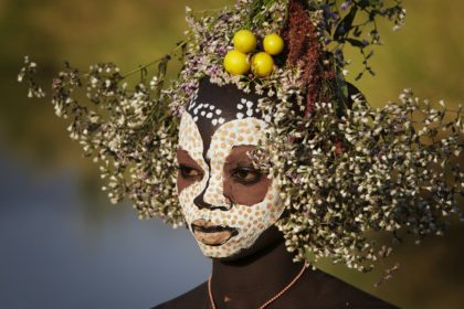 Tribes of the Omo Valley, portrait of a suri girl