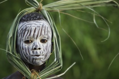 Tribes of the Omo Valley, portrait of a suri boy