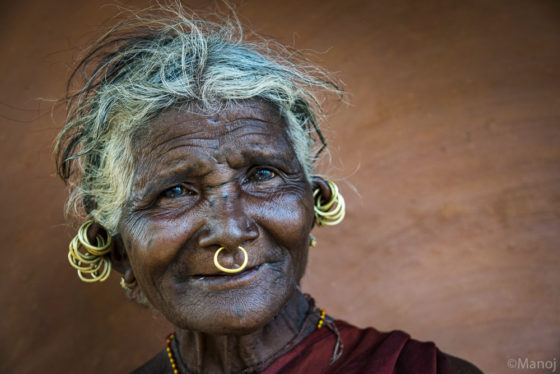Portrait of a tribal women in Odisha India