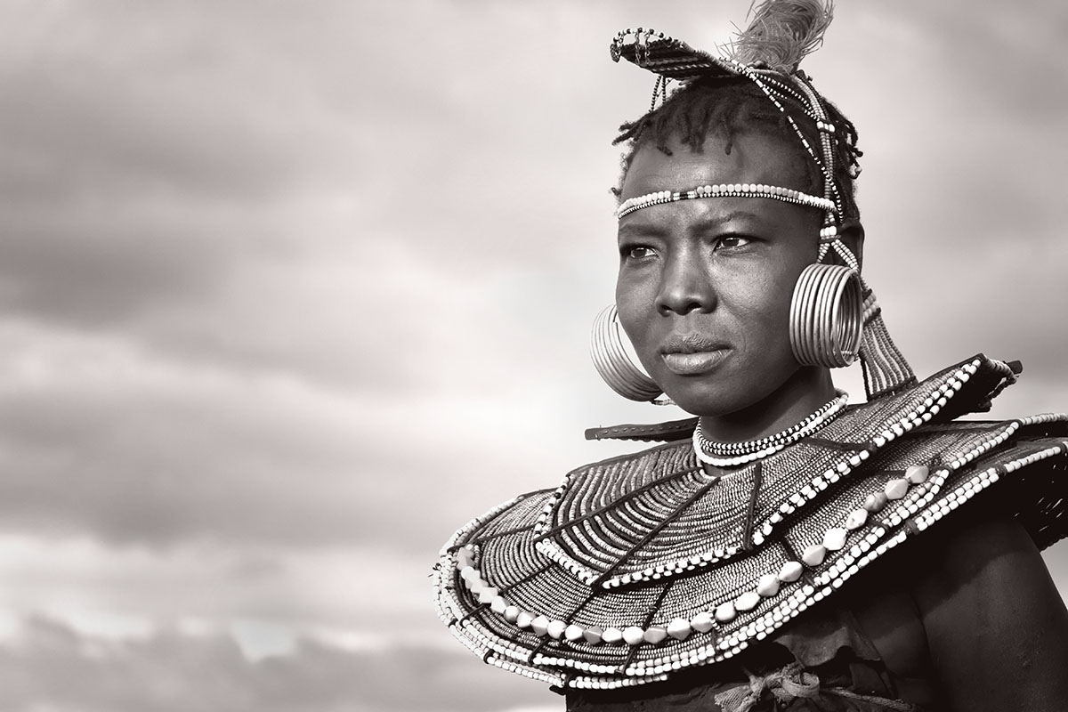 Portrait of a Pokot tribe women taken during our tribal expedtion in NOrthern Kenya