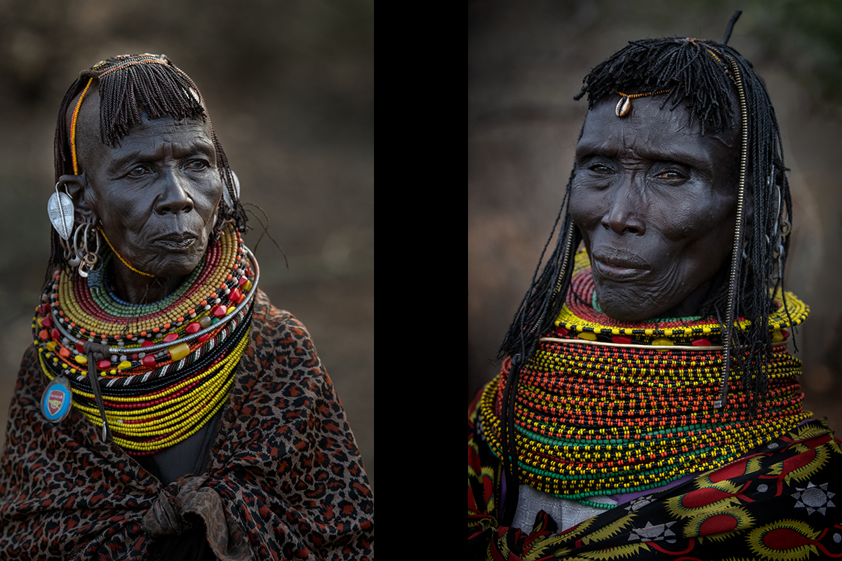 Portraits of elder Turkana Tribe women