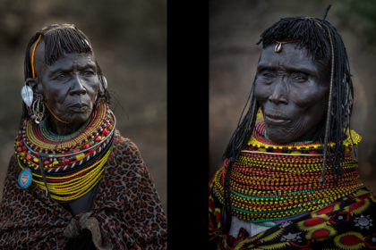 Portraits of some beautiful elder Turkana women in Northern Kenya