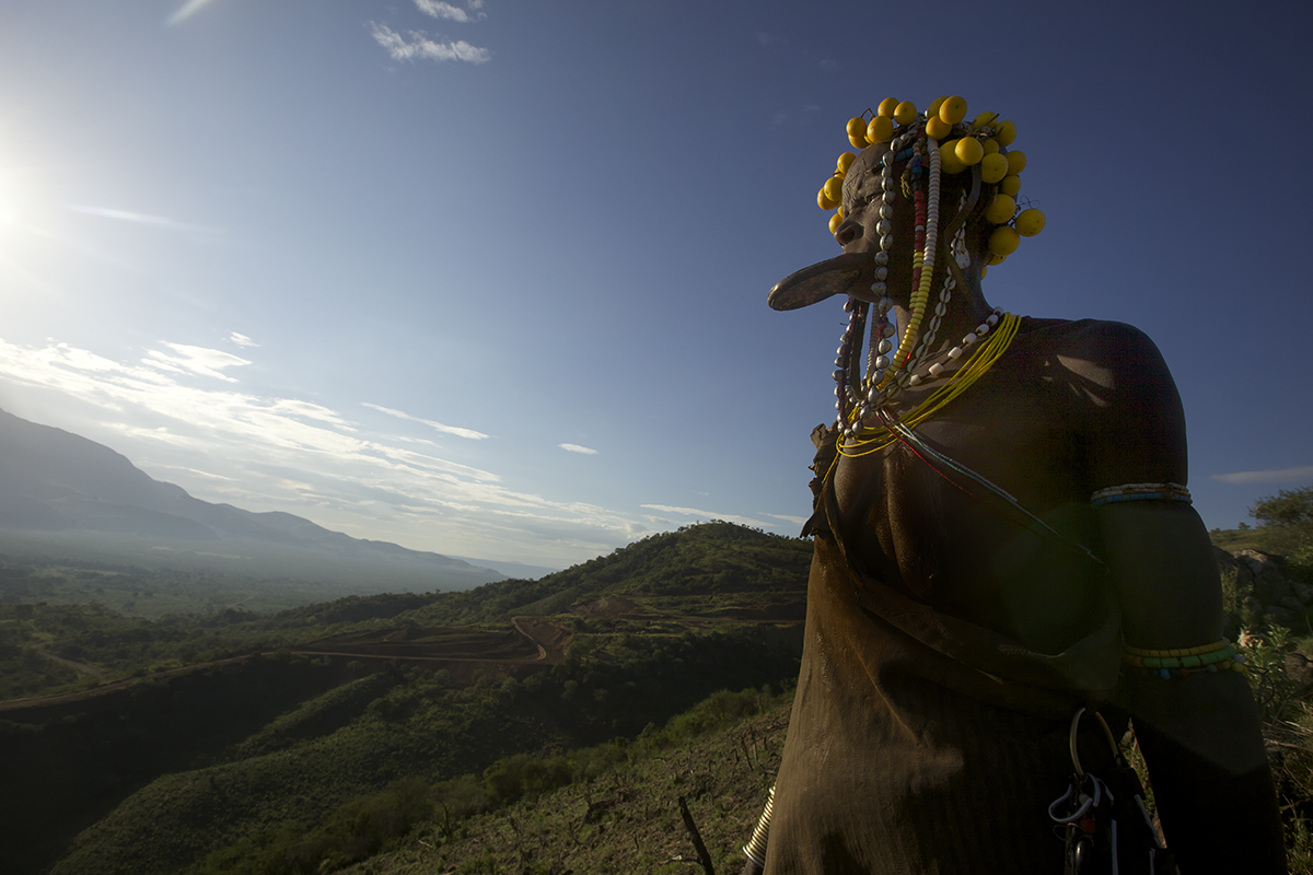 Mursi tribe portrait on an omo valley photo tour