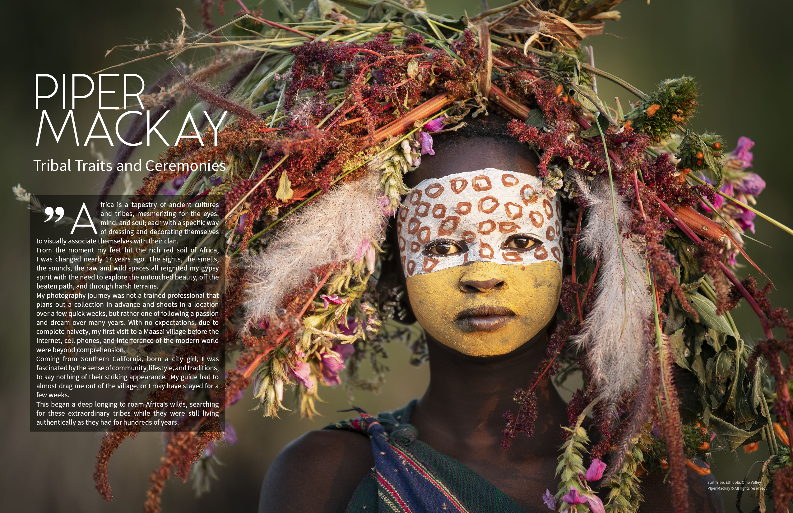 Tribal Traits and Ceremonies feature article in Lens Magazine by Piper Mackay